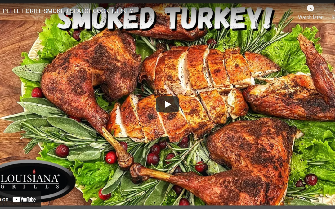 PELLET GRILL SMOKED SPATCHCOCK TURKEY!