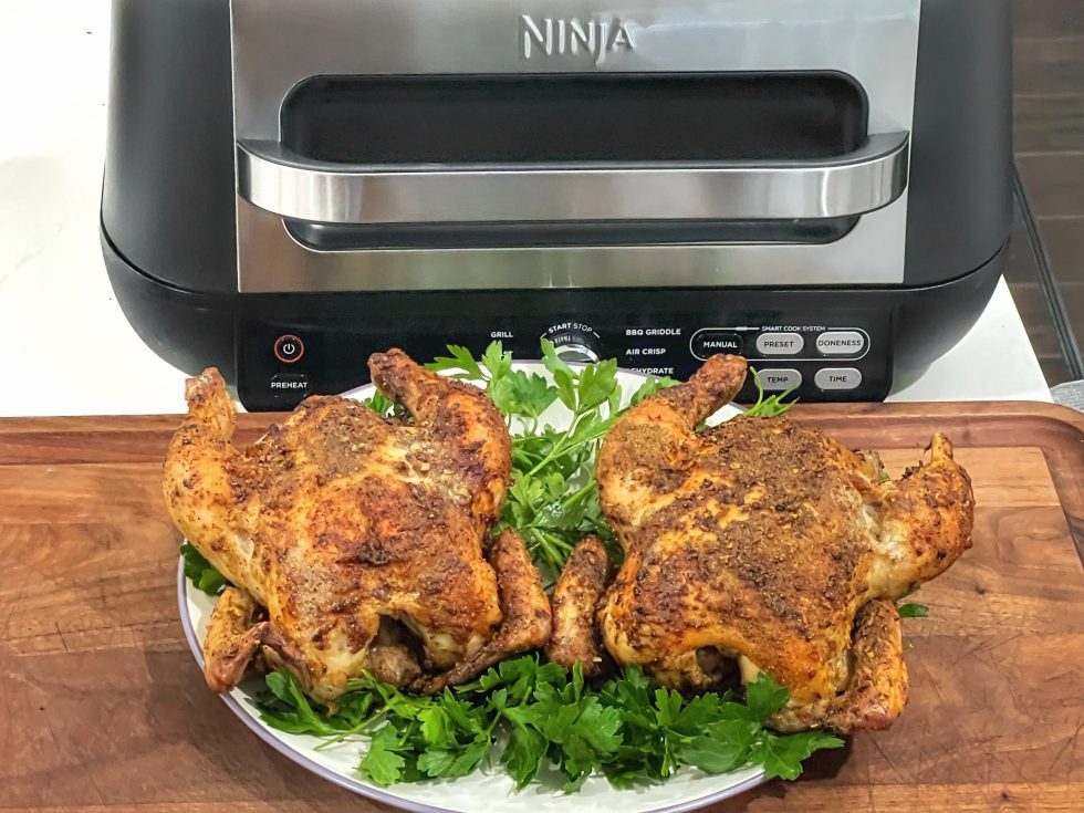Roasted Cornish Game Hens on the Ninja Foodi Grill Cooking with CJ