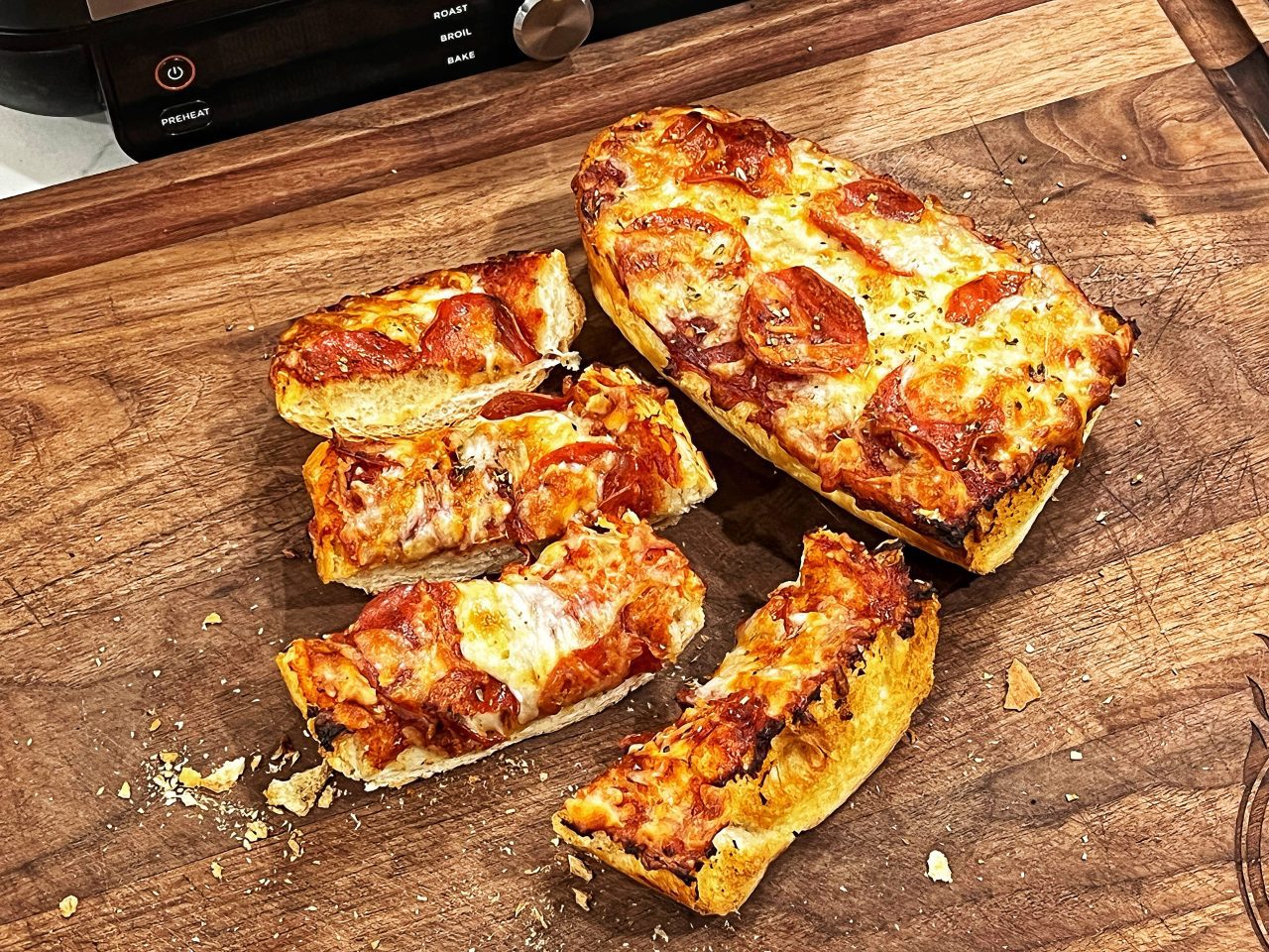 Air Fryer French Bread Pizza Cooking with CJ