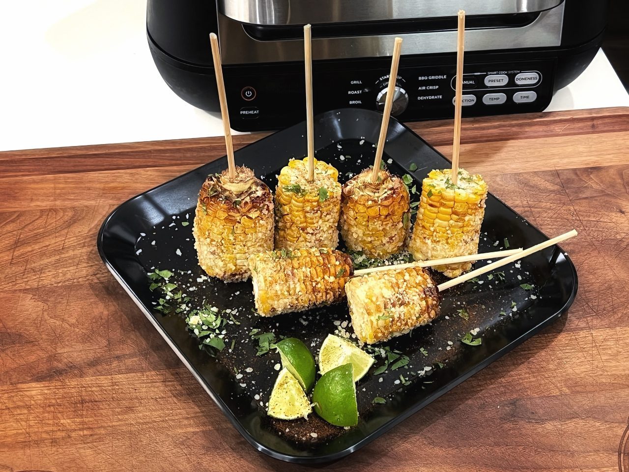 Grilled Corn Appetizer on the Ninja Foodi Grill Cooking with CJ