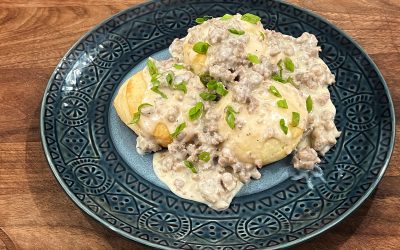 Homemade Biscuits and Sausage Gravy