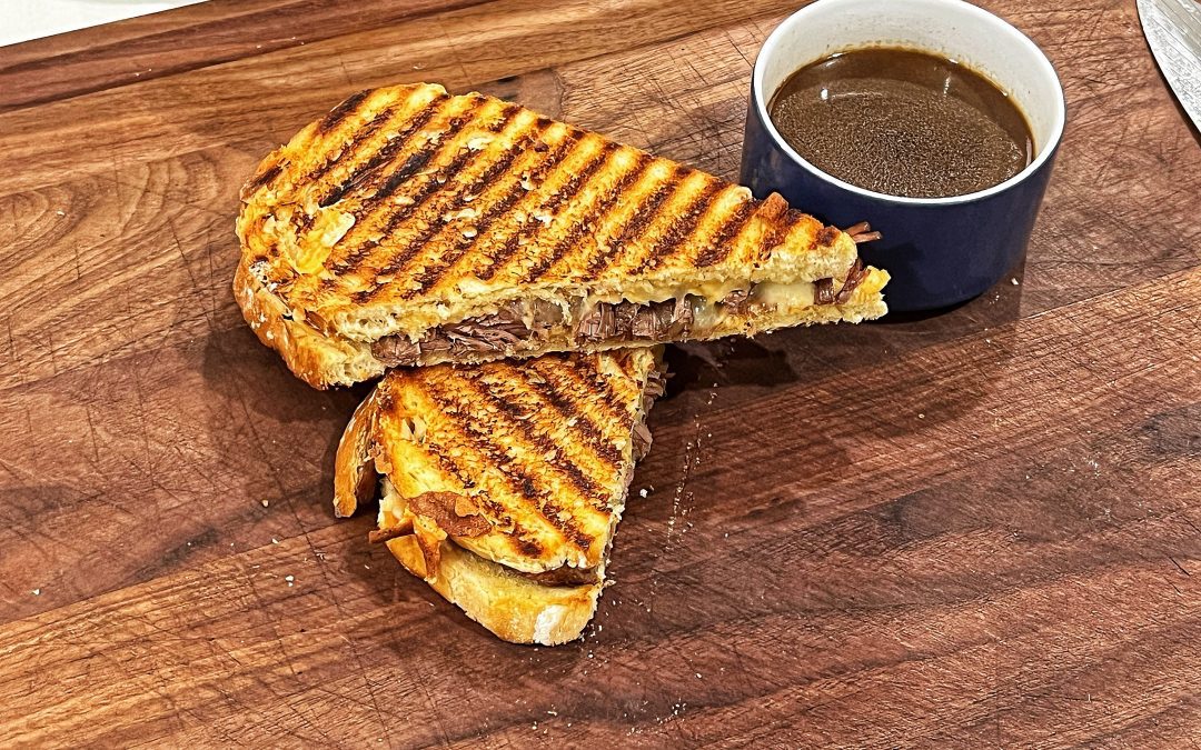 Ninja Foodi Grill Braised Short Rib Grilled Cheese Panini!