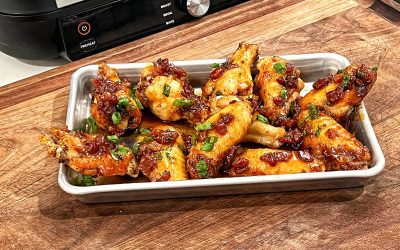 Maple Bourbon Bacon Air Fried Chicken Wings