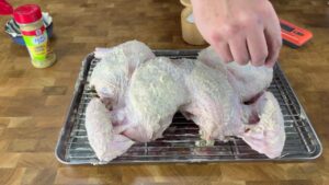 Salting the outside before refrigerating overnight