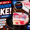Patriotic Firecracker Cake | Red White and Blue Dessert!