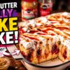 This PB&J Poke Cake is a Game Changer!