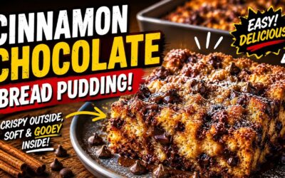 Chocolate Chip Cinnamon Roll Bread Pudding