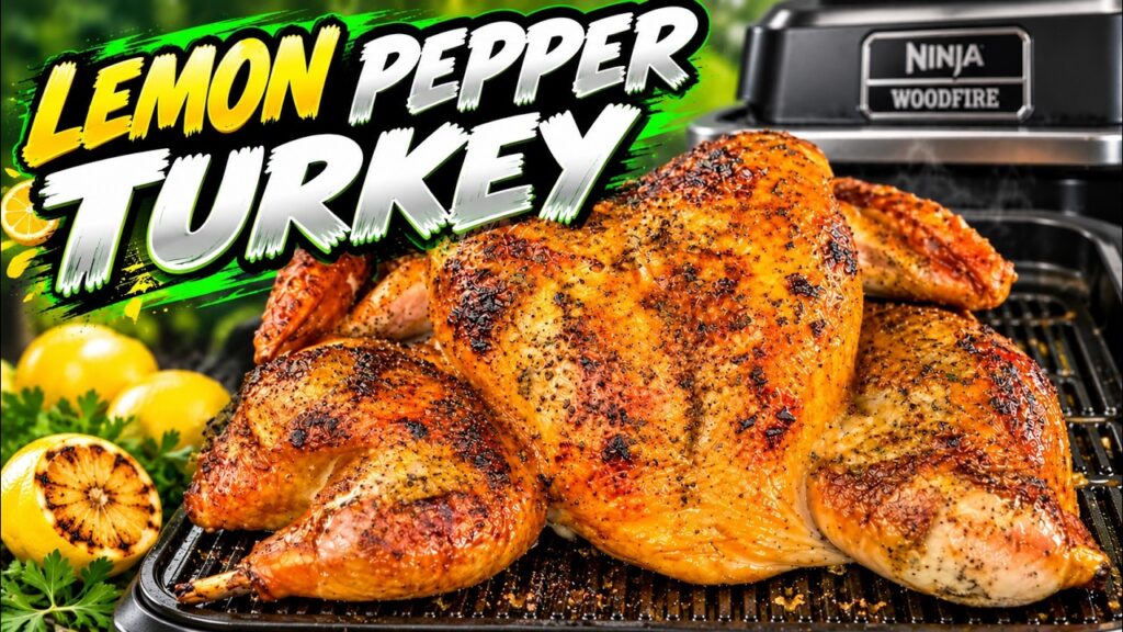 CJ’s lemon pepper turkey on the Ninja Woodfire Grill
