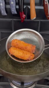 Drain Egg Rolls