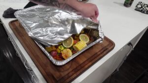 Stir and finish baking